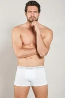 Majtki męskie - Bokserki męskie bawełniane (3pack) klasyczne białe logowana guma Kappa K1221 - miniaturka - grafika 1