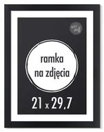 Ramki na zdjęcia - RAMKA NA ZDJĘCIA 21x29,7 cm A4 foto ramki czarna 29,7x21 - miniaturka - grafika 1