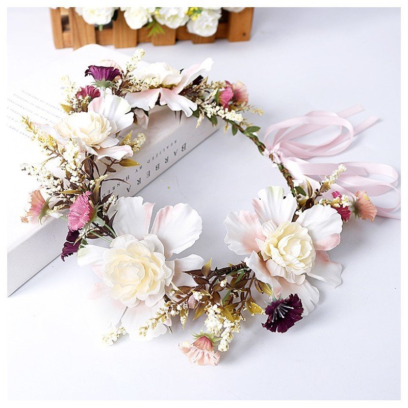 Wianek Opaska Wianuszek Kwiaty Boho W108