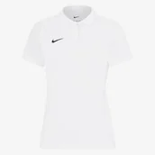 Koszulki i topy damskie - NIKE Damska koszulka polo treningowa - biała - miniaturka - grafika 1