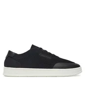Sneakersy męskie - Sneakersy Calvin Klein Low Top Lace Up Knit HM0HM01726 Czarny - miniaturka - grafika 1