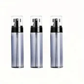 Pozostałe akcesoria kosmetyczne - TEMU 3-pakowe butelki podróżne z rozpylaczem z mistem ultrafajnym - przenośny czarny przezroczysty plastik z rozdzielonymi końcówkami do pielęgnacji - miniaturka - grafika 1