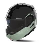 Kaski motocyklowe - Kask Szczękowy Nolan N90-3 06 Verniciatura Speciale Czarno/Zielony Szary/Antracyt BłyszczącyS - miniaturka - grafika 1