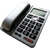 Telefony stacjonarne - Dartel Telefon przewodowy LJ-240 SILVER - miniaturka - grafika 1