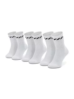 Skarpetki damskie - Helly Hansen Zestaw 3 par wysokich skarpet unisex Cotton Sport Sock 3Pk 67479 Biały - grafika 1