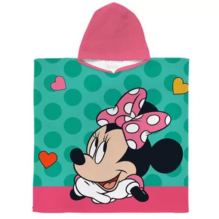 Ręcznik bawełniany ponczo z kapturem 60x120 Myszka Minnie - Okrycia kąpielowe dla dzieci - miniaturka - grafika 2