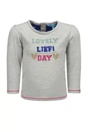 Bluzki damskie - Bluzka dziewczęca z długim rękawem, szara/Lief - miniaturka - grafika 1