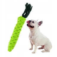 Zabawki dla psów - Zabawka dla psa SZNUR MARCHEWKA pleciona czyści zęby do zabawy CARROT - miniaturka - grafika 1