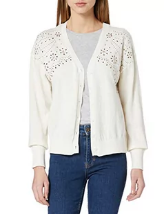 Desigual Damski sweter JERS_Columbia Cardigan, biały, L - Swetry damskie - miniaturka - grafika 1