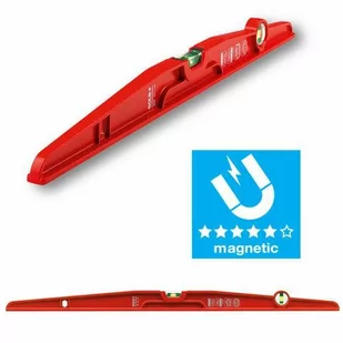 Sola magn.- poziomica odlew aluminiowy 40 cm kształt trapezu  MM 40 - Poziomice, łaty, miary - miniaturka - grafika 1