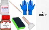 Środki do obuwia i ubrań - BIAŁY 4 Renoskór ZESTAW DO RENOWACJI SKÓRY LICOWEJ Farba Zmywacz Pędzel SET - miniaturka - grafika 1