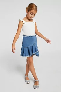 Spódnice - Mayoral spódnica dziecięca kolor fioletowy mini rozkloszowana - grafika 1