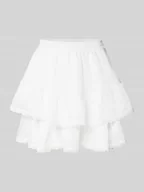 Spódnice - Spódnica mini z koronką szydełkową model ‘Boho’ - miniaturka - grafika 1