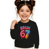 Bluzy dla dziewczynek - BLUZA DZIECIĘCA 67 SIX SEVEN VIRAL 146-152 DLA CHŁOPCA DZIEWCZYNKI - miniaturka - grafika 1