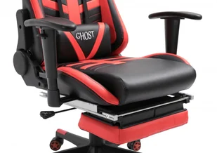 Fotel gamingowy z podnóżkiem GHOST-SIX czarno czerwony - Fotele gamingowe - miniaturka - grafika 11