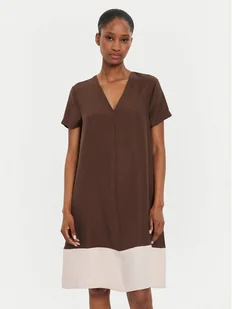 United Colors Of Benetton Sukienka codzienna 4O79DV0AO Brązowy Regular Fit - Sukienki - miniaturka - grafika 1