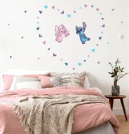 Zabawki kreatywne - Komar Tatuaż ścienny - Stitch in Love - Rozmiar 50 x 70 cm - Disney, naklejka ścienna, pokój dziecięcy, naklejka - miniaturka - grafika 1