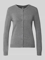 Swetry damskie - Kurtka o kroju slim fit z dzianiny z mieszanki wiskozy model ‘NORA’ - miniaturka - grafika 1