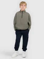 Spodnie i spodenki dla chłopców - 4F Spodnie dresowe joggery chłopięce - granatowe 164 (13-14 lat) - miniaturka - grafika 1