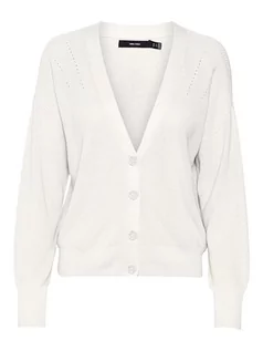 Swetry damskie - Vero Moda Kardigan "Newlexsun" w kolorze białym - grafika 1