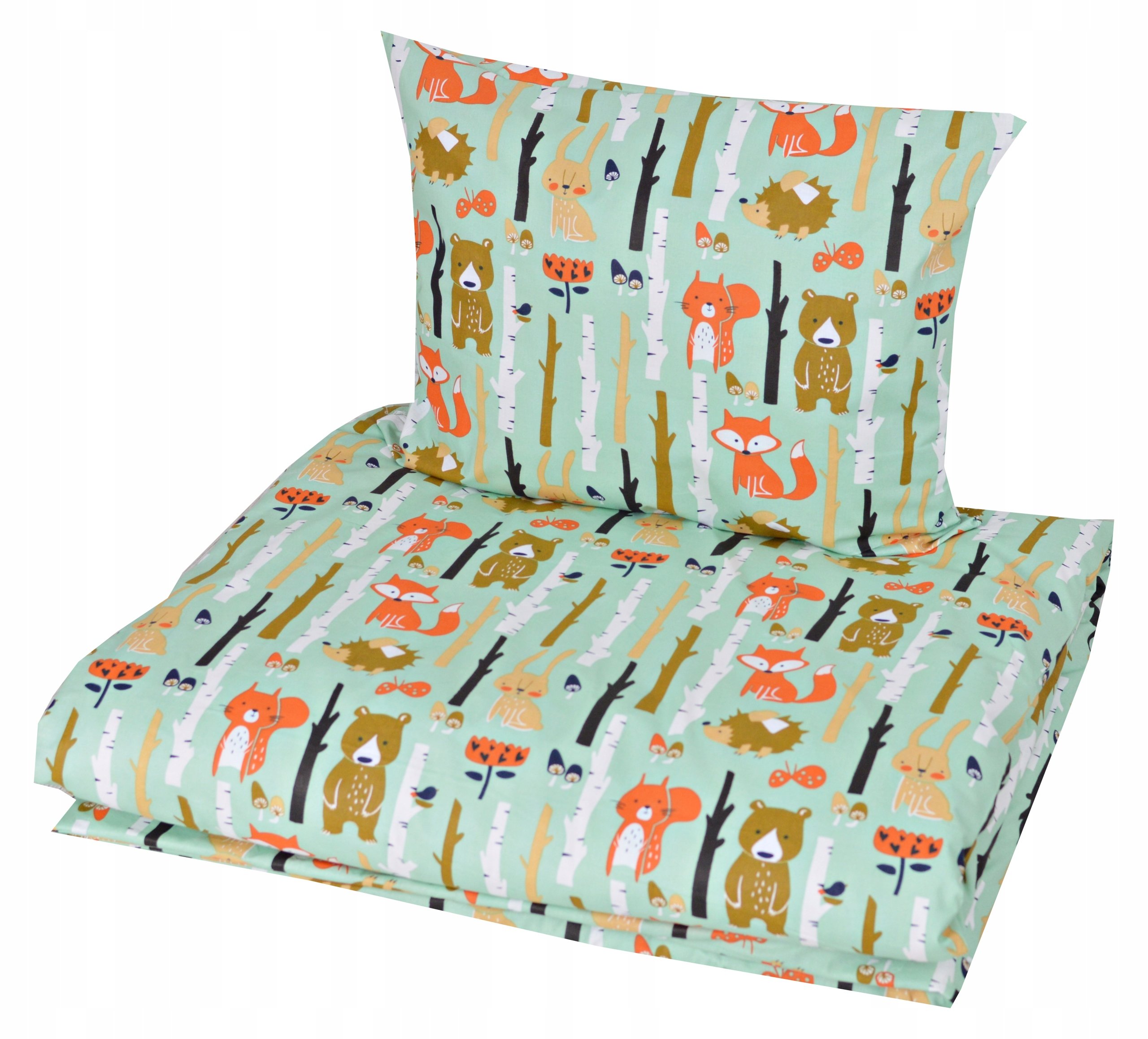 Komplet Pościel 140x200 Poduszka 70X80 Bawełna Poszewki