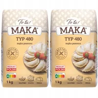 Mąka - Tota! Mąka pszenna typ 480 1kg x 2 sztuk - miniaturka - grafika 1