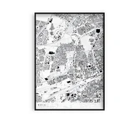 Obrazy i zdjęcia na płótnie - Plakat Mapa Wola, dzielnice Warszawy - miniaturka - grafika 1