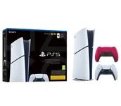 Konsole Playstation - Sony PlayStation 5 Digital Slim E Chassis PS5 825GB + Dodatkowy Pad Czerwony - miniaturka - grafika 1