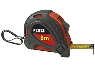 Perel taśma miernicza 8 metrów x 25 mm nylon/guma czerwona/szara twm_922252 - Poziomice, łaty, miary - miniaturka - grafika 1