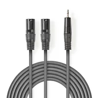 Kable - Nedis COTH15310GY15 kabel audio 1,5 m 2 x XLR (3-pin) Szary - miniaturka - grafika 1