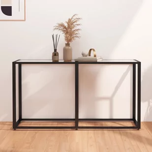 shumee shumee Konsola przezroczysta 140x35x75,5 cm szkło hartowane - Konsole i sekretarzyki - miniaturka - grafika 1