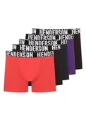 Majtki męskie - Bokserki (dłuższa nogawka) Opener Henderson 5-pak czarny, granatowy, czerwony, fioletowy XL - miniaturka - grafika 1