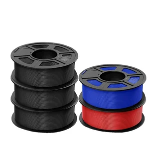 Filament PETG do drukarek 3D, średnica 1,75 mm, rolka 1,1 kg, szpule czarno-czerwono-niebieskie - Filamenty i akcesoria do drukarek 3D - miniaturka - grafika 1