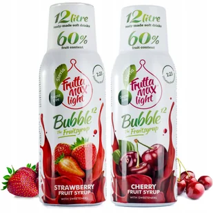 Zestaw 2 koncentratów FruttaMax Truskawka Wiśnia Light, 500 ml - Syropy i koncentraty owocowe - miniaturka - grafika 1