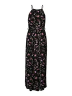 Sukienki - VERO MODA Sukienka damska VMEASY Slit Maxi Dress R1 WVN GA CUR, Czarny/Aop: mille, 52 - miniaturka - grafika 1