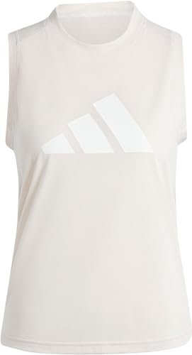 adidas Kobiety Train Essentials Big Performance Logo Training Tank Top, putty mauve/white, XS