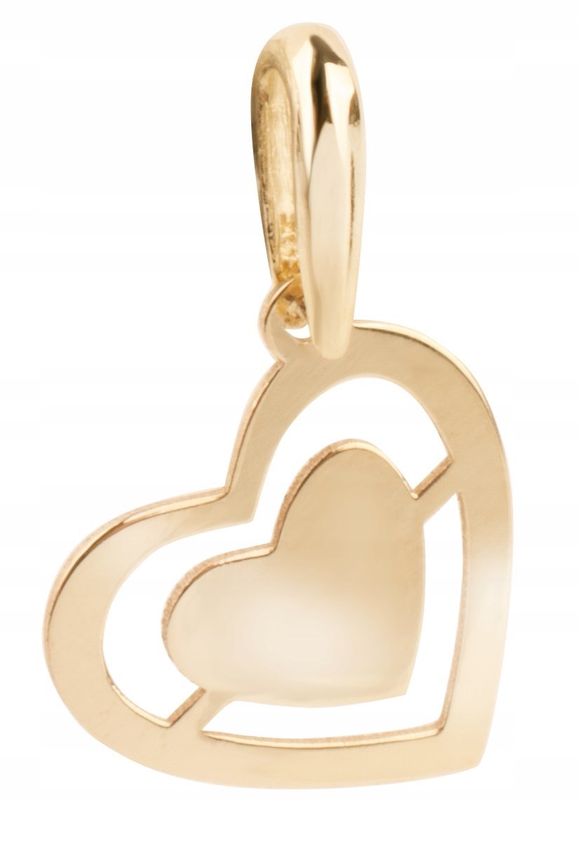 KLASYCZNA ZŁOTA ZAWIESZKA SERDUSZKO SERCE + GRAWERUNEK 8KT 333