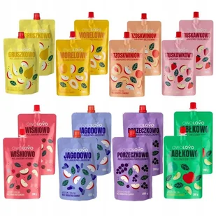 Owolovo Mix 8 smaków musów owocowych 200 g x 16 sztuk - Koncentraty warzywne, przeciery - miniaturka - grafika 1