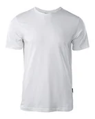Koszulki męskie - HI-TEC Męski zwykły T-shirt, biały, L - miniaturka - grafika 1