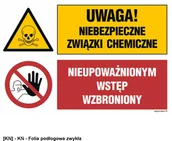 Tablice BHP - TD Systems GN004 - Uwaga! Niebezpieczne związki chemiczne Nieupoważnionym wstęp wzbroniony 300x200 - miniaturka - grafika 1