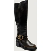 Kozaki damskie - Kurt Geiger Skórzane kozaki na słupku CHELSEA - miniaturka - grafika 1