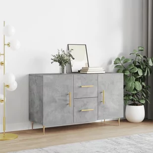 vidaXL Komoda, szarość betonu, 100x36x60 cm, materiał drewnopochodny - Komody - miniaturka - grafika 1