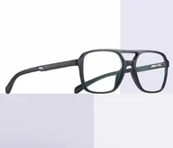 Okulary korekcyjne, oprawki, szkła - Okulary pilotki do komputera TV smartfona BLUE LIGHT zerówki czarne aviatory 2595A - miniaturka - grafika 1