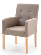 Fotele - Fotel wypoczynkowy ELIOR Isabell 2X, beżowy, 60x62x92 cm - miniaturka - grafika 1