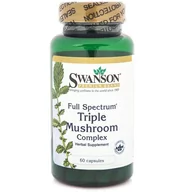 Suplementy naturalne - Swanson Suplement diety Triple Mushroom Complex, 60 kapsułek - miniaturka - grafika 1