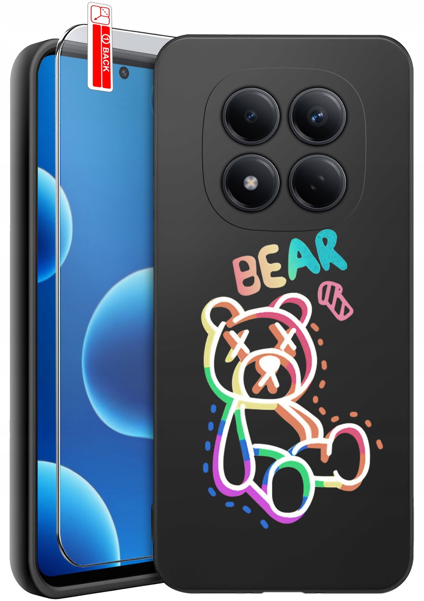 krainaGSM ETUI do Xiaomi Redmi Note 15 Pro 4G WZORY SILIKONOWE MATT CASE + SZKŁO