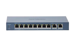 Hikvision DS-3E0310HP-E(C) łącza sieciowe Nie zarządzany Fast Ethernet (10/100) Obsługa PoE Niebieski - Pozostałe akcesoria sieciowe - miniaturka - grafika 1