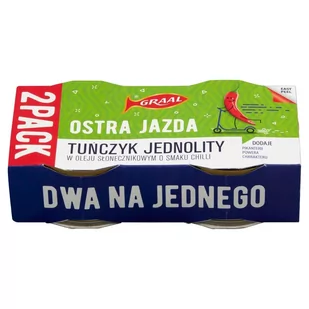 Graal Ostra Jazda Tuńczyk jednolity w oleju słonecznikowym o smaku chilli 160 g (2 x 80 g) - Konserwy i dania rybne - miniaturka - grafika 1