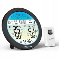 Stacje pogodowe - Bezprezwodowa Stacja Pogodowa Z Czujnikiem Zewnętrznym Prognoza Pogody Temp - miniaturka - grafika 1
