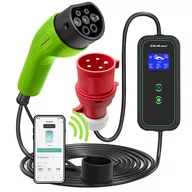 Zabawki zdalnie sterowane - Qoltec Mobilna ładowarka do samochodu elektrycznego EV z regulacją 2w1 Typ2 | 7kW | 230V | CEE 3 PIN | Wi-fi| LCD | Przenośna | Wallbox | 5m - miniaturka - grafika 1